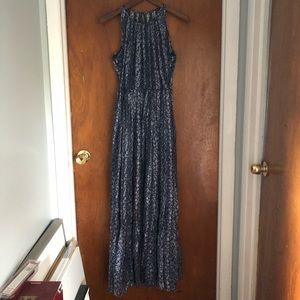 J. Crew Blue Floral Maxi Dress